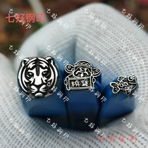 Jewelry chiseled steel seal God of Wealth chisel copper coin steel seal jewelry handmade God of Wealth chisel auspicious words steel seal engraving customized