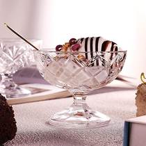 Net Red Creative Glass Dessert Bowl High Foot Ice Cream Ice Cream Ice Cream Cup Home Fruit Salad Fruit Yogurt Cup