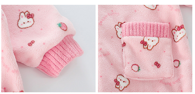 Children's One-Piece Pajamas, Autumn and Winter Fleece-Lined Girls' Flannel Home Clothes, Winter Anti-Kick Quilt, Baby Sleeping Bag — 22