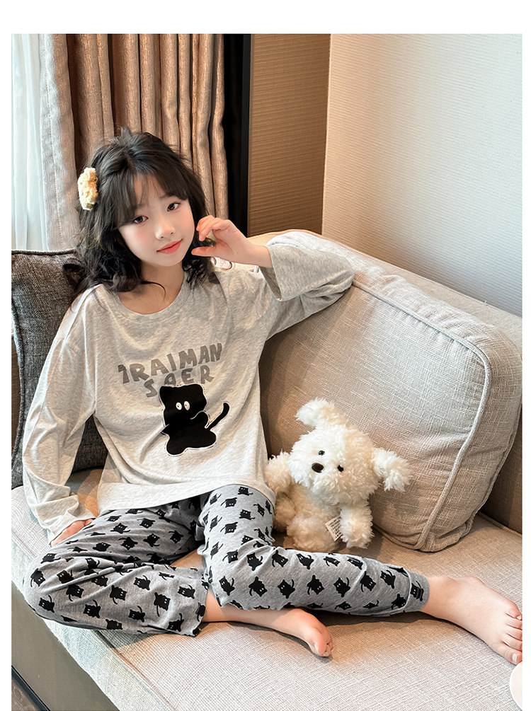 2026新款儿童长袖家居服薄款睡衣套装莫代尔女童睡衣春秋网红爆款 — 12