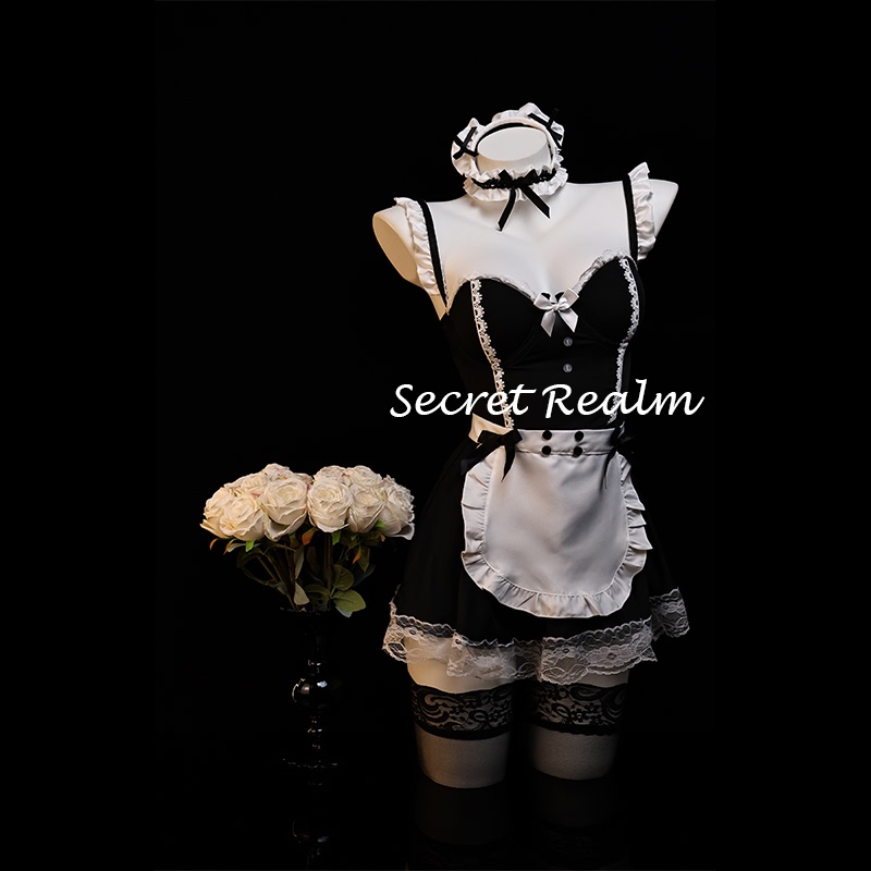 Secret Realm'Tiramisu' Sexy Nightdress Maid Cosplay Lace Lingerie Sensual Temptation Pure Desire Style Qqny