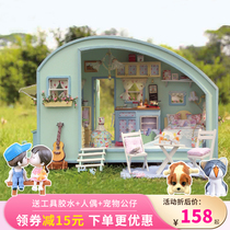 New Year gift diy cottage time trip Handmade assembly building house model toy Creative Birthday gift man