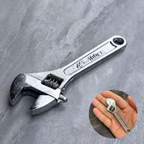 Large plate short handle adjustable spanner open spanner pipe air conditioner bathroom drain multifunctional repair tool