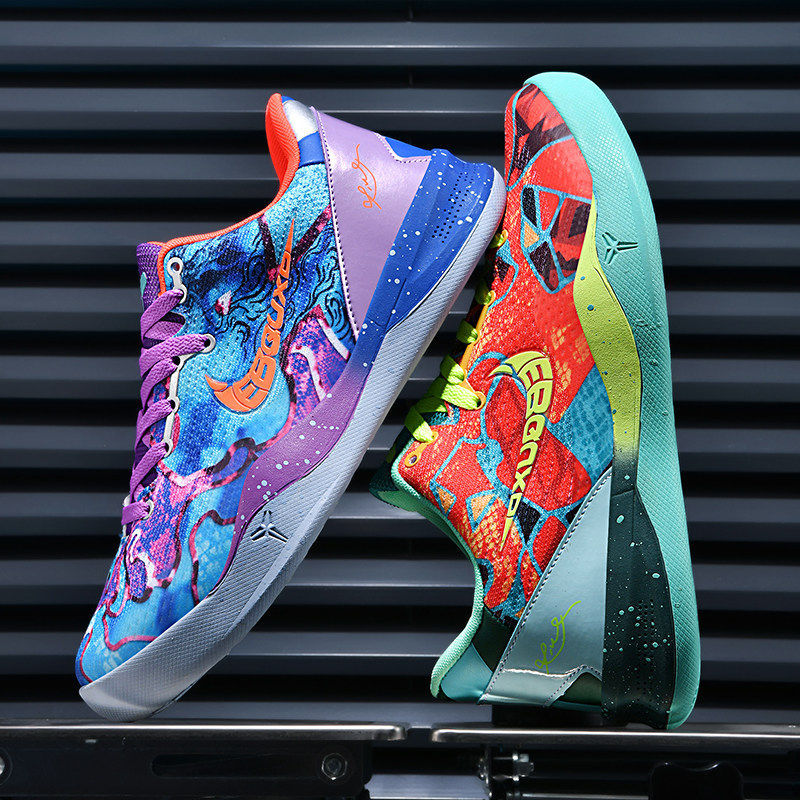 Kobe 8 Generation Basketball Shoes for Children, Small Size, Shock-Absorbing Sports Shoes, Kobe8 for Middle School Students, Actual Performance with Friction Making Sound