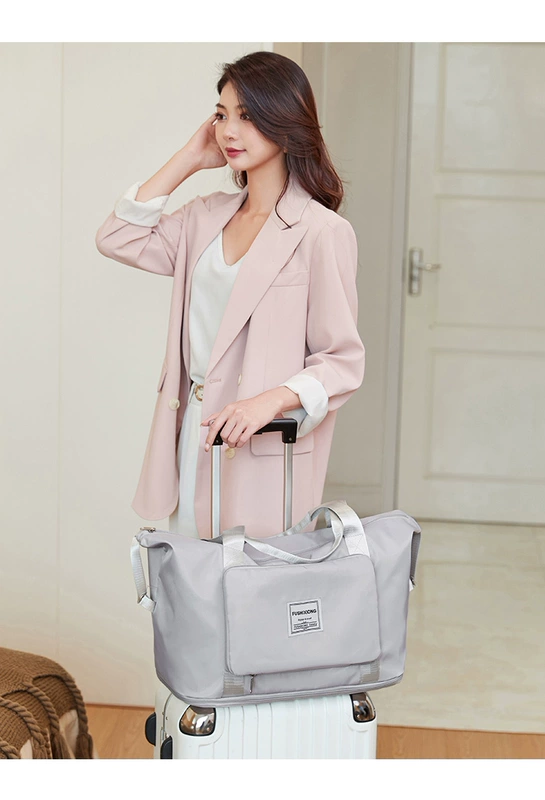 balo chống nước đi phượt Túi du lịch cự ly ngắn, xách tay nữ dung tích lớn, hộp đựng xe đẩy nhẹ có thể gập lại, túi hành lý bổ sung, túi đựng đồ bà bầu túi trống du lịch túi đựng đồ du lịch
