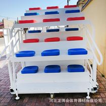 24-seat finish referee retractable bleacher seats 18-seat movable finish timing stand for track and field competitions