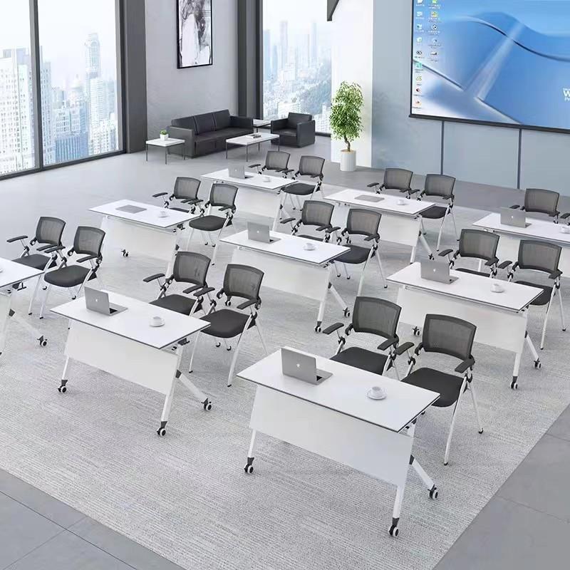 Folding Training Table Double Office Conference Table School Desks Removable Splicing Strip Flap Table And Chairs Combination-Taobao