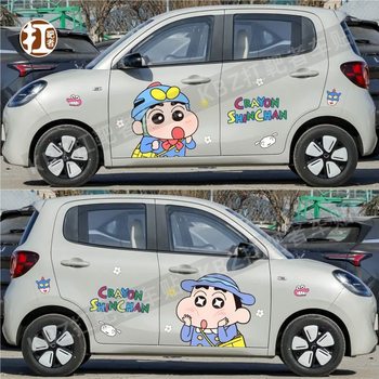 Suitable for Wuling Hongguang Miniev Four-Door Version, Personalized Creative Cartoon Anime Cute Crayon Shin-Chan Body Stickers