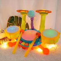 Xinjiang childrens frame baby drum baby 6 months or more Puzzle Early Tutor Beat the drum Baby Knocks the Jazz Drum