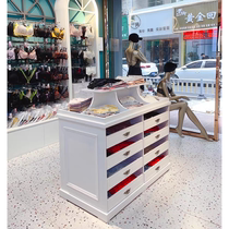 High-end underwear store island display cabinet painted double-sided island shelf socks display cabinet cosmetics display cabinet