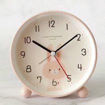 Get up alarm clock artifact student study night light clock cartoon silent desktop small clock table for children and girls