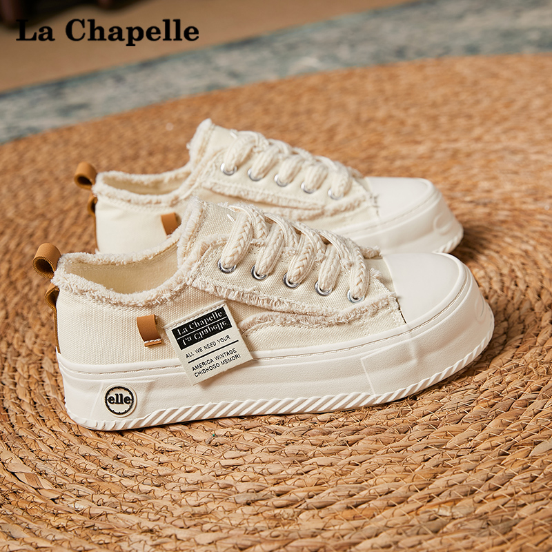 Lasciabel small scent wind sails shoes women 2023 new fall thick bottom small white shoes heightening 100 hitch beggar shoes-Taobao