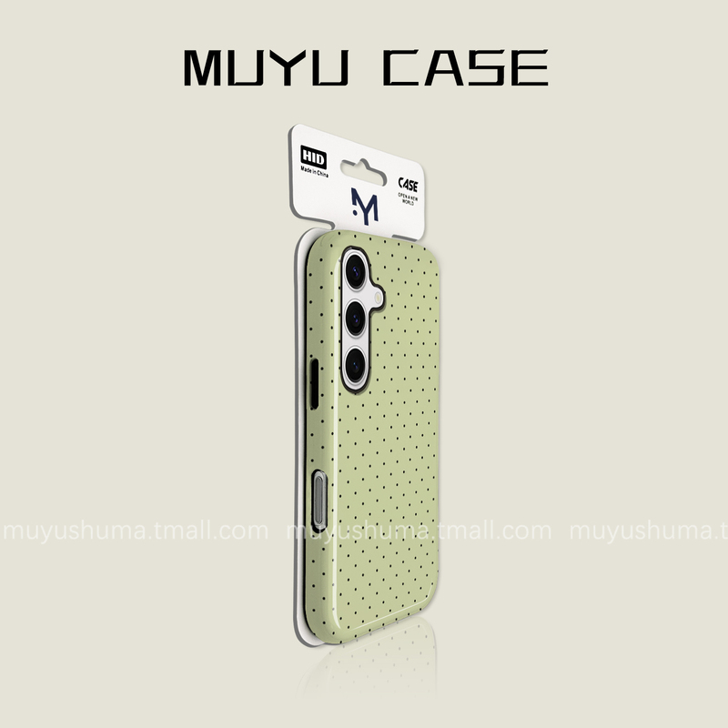 Muyu Two-In-One Film Case Suitable for Samsung S30/S25 Ultra Phone Case, New S24 Plus for Women, S23+ Anti-Drop, S22 Spring/Summer Simple Matcha Green Polka Dot, S21 Silicone A55 Soft Case Muyu Two-In-One Film Case Suitable for Samsung S30/S25 Ultra Phone Case, New S24 Plus for Women, S23+ Anti-Drop, S22 Spring/Summer Simple Matcha Green Polka Dot, S21 Silicone A55 Soft Case