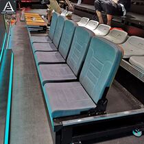 Folding movable bleachers with universal wheels Indoor and outdoor rotating integrated manual telescopic bleachers