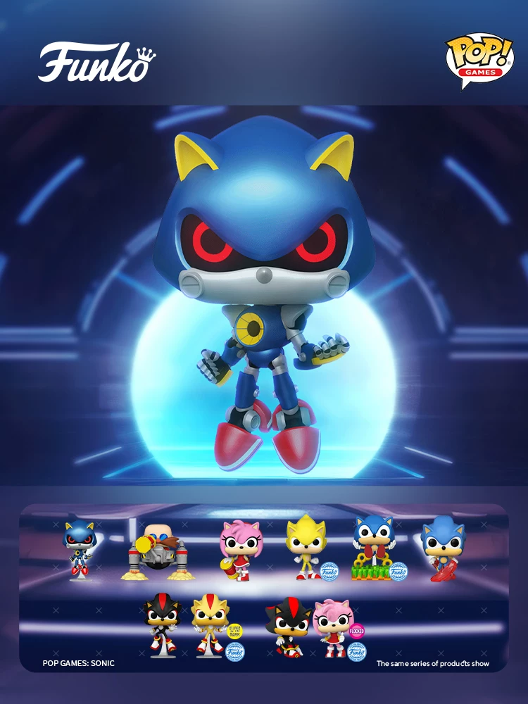 Фанко POP игровая фигура ёжик метал Sonic механическая меха периферийная игрушка кукла украшение
