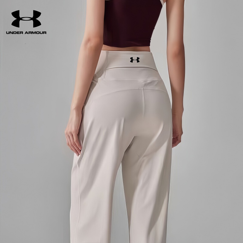 Under Armour Women's Yoga Pants, Wide-Leg, Loose Fit, High-Waisted, Breathable, for Fitness Training and Running Under Armour Women's Yoga Pants, Wide-Leg, Loose Fit, High-Waisted, Breathable, for Fitness Training and Running
