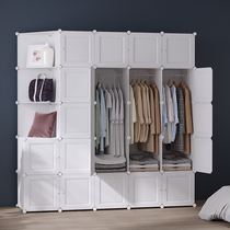 Wardrobe rental room simple assembly plastic bedroom sliding door economic storage cloth wardrobe storage cabinet