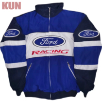 F1 Racing Suit Ford Team Jacket Autumn Winter Cotton Clothes Womens Motorcycle Riding Suit American Cotton Clothes Embroidered Men