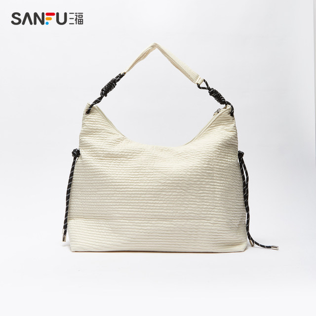 Sanfu Satchel 2023 Street Fashion Sports Series Handbag Waterproof Cable Shoulder Bag Universal Women's Bag 469246