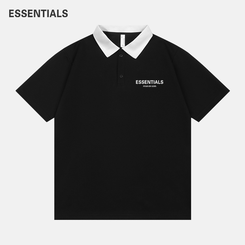 Essentials Official Short-Sleeved Polo Shirts for Men and Women, Couple Wear, 2026 New Casual Loose Lapel T-Shirts