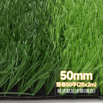 CCGrass Co-Created Lawn Football 50 Flat 2 * 25m Whole Rolls Large Area Municipal Courtyard Emulation Green Fake Turf Young