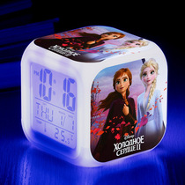 Frozen Alarm Clock Colorful Color Changing Square Clock Frozen 2 Season 2 Alarm Clock Creative Small Alarm Clock
