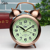 2F household with difficulty getting up super loud sound simple alarm clock student alarm metal super loud silent bedside alarm clock