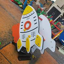 Kindergarten community outdoor PE leaf spring rocking horse park outdoor childrens amusement facilities customized rocking toys