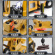 Extra-Large Crane Toy Set for Boys, Construction Vehicles, Excavator, Mixer Truck, Children's Alloy Car Model