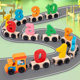 Wooden Children's Educational Magnetic Number Train Toy with Magnetic Puzzle Car for Early Education and Enlightenment