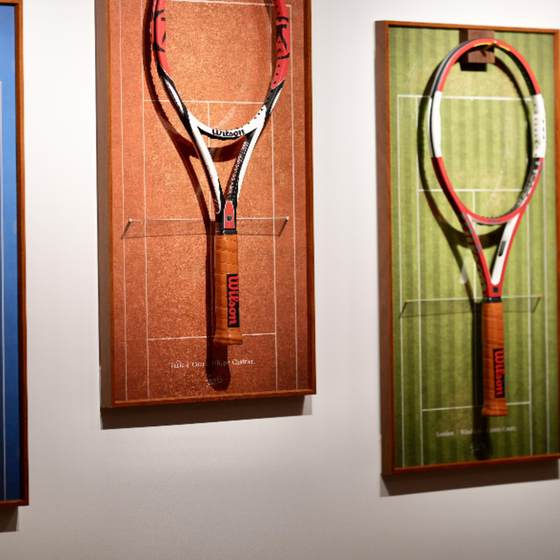 lovegame Grand Slam Tennis Wall-Four Grand Slams-Tennis Court Photo Frames-Tennis Racket Storage-Tennis Paintings
