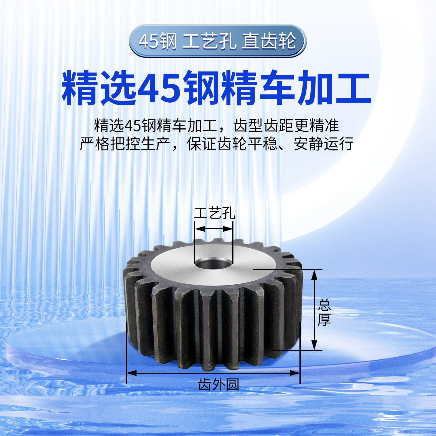 5m模直齿轮怎么选？2026年非标30mm厚45钢圆柱齿轮定制为何更强调AGMA 8精度与淬火一致性？