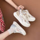Fashionable and Versatile Korean-Style Thick-Soled White Sneakers for Women, 2025 Summer New Model, Mesh Breathable Comfortable Casual Sports Shoes