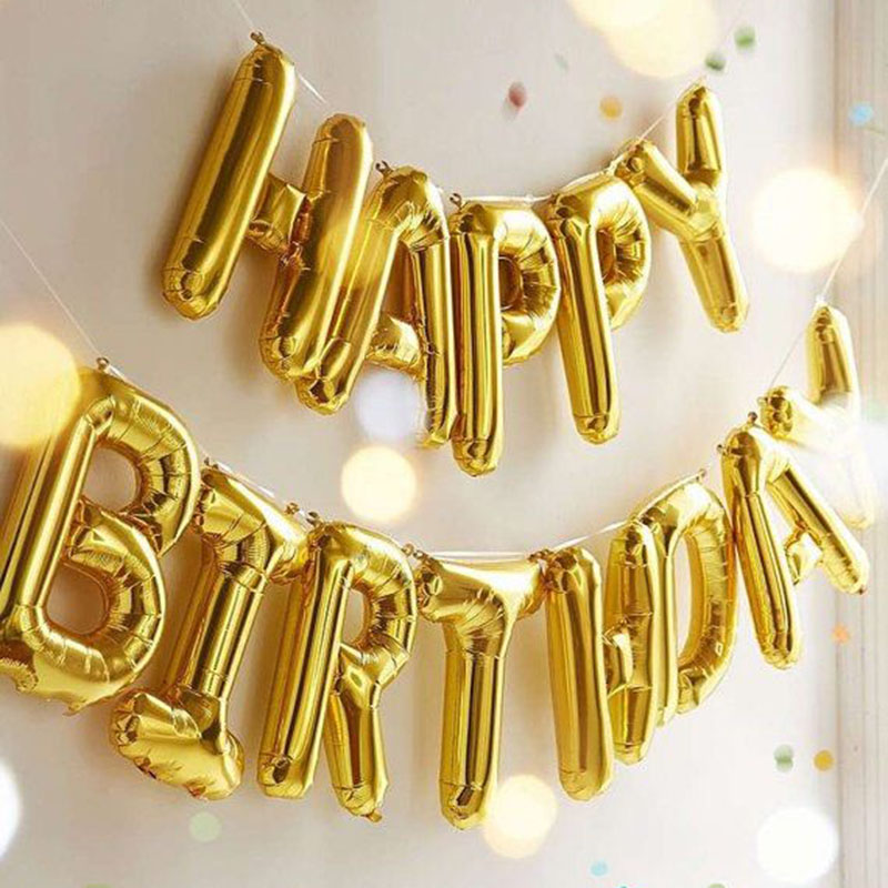 Internet Red Birthday Party Boyfriend Girl Birthday Placement 18-year-old Adult Lilly Birthday Alphabet Balloon-Taobao