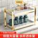 Cup storage rack double-layer household desktop drain tea cup tea set water cup upside down storage rack with tray