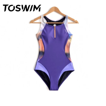 Toswim authentic swimsuit women's one-piece triangle racing hot spring