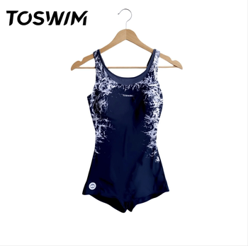 Toswim authentic swimsuit women's one-piece boxer racing hot spring