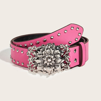 Japan FCs new style willow nails trendy fashion punk style wide belt personalized womens jeans universal belt