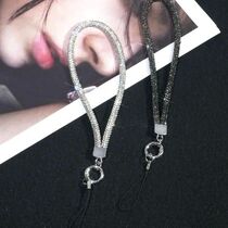 Bright Rhinestone Phone Lanyard Bling Bling Keychain