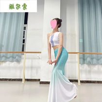 Jalçao Dai ethnic dance dress rehearsal for a performance suit female practice dresses peacock skirt fish tail half body dress