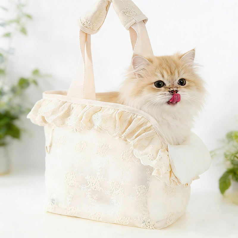 Cat Bag, Dog Bag, Summer Pet Outing Portable Breathable Shoulder Bag, Teddy Small Dog Backpack, Lace Handbag Cat Bag, Dog Bag, Summer Pet Outing Portable Breathable Shoulder Bag, Teddy Small Dog Backpack, Lace Handbag