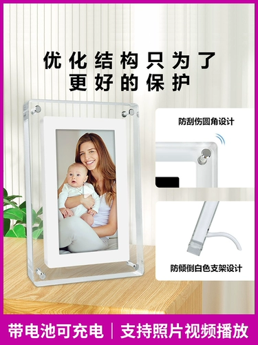 Элитная акриловая цифровая умная электронная фоторамка, электронный фотоальбом, подарок на день рождения, делается под заказ