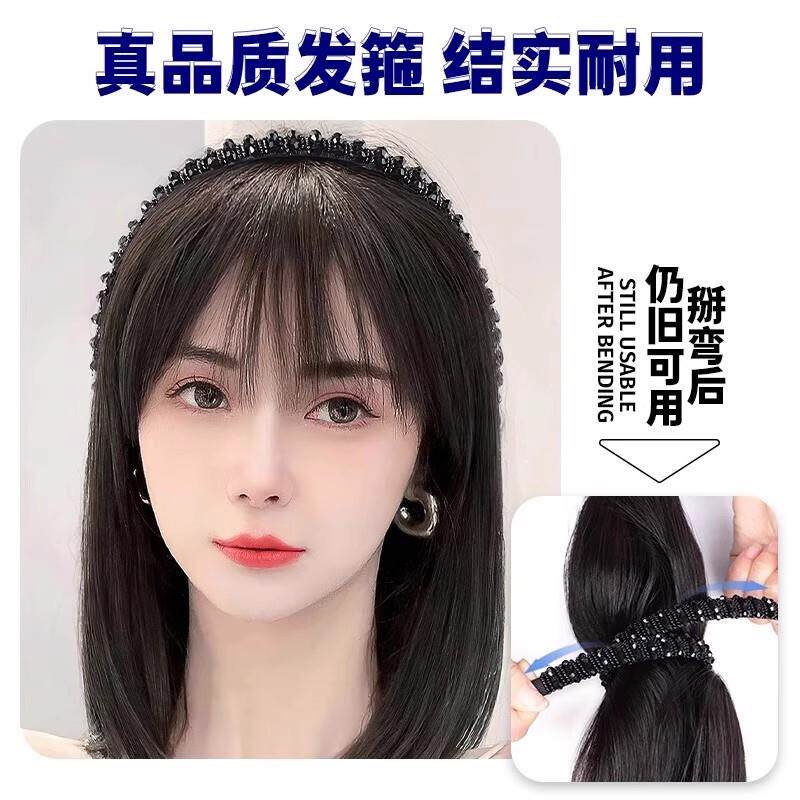 告别头顶尴尬!黑钻发箍刘海一体假发片实测报告_刘海片_淘宝美妆网