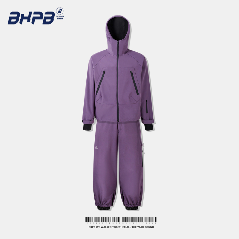 Bxpb 2025 Winter New Ski Suit Set Snowboard Jacket Waterproof Warm Professional Coat Windproof Hardshell Pants