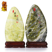 Taishan Tianyu Pavilion Lantian jade original stone ornaments natural stone ornamental stone crafts living room entrance office