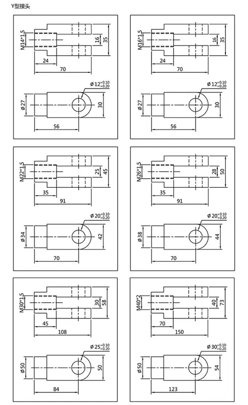 Xi lanh dầu nhẹ Xi lanh thủy lực hai chiều Xi lanh thủy lực MOB 32/40/50/63/80/100-75/150/200-FA