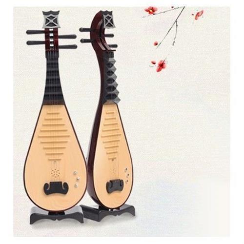 Pipa Musical Instrument Dance Pipa Instrumental Solid Wood Props Shaded photography Painted Crafts Hanfu Photo-Taobao