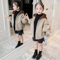 Childrens Autumn and Winter Jackets 2022 New Korean Style Childrens Contrast Color Hooded Jackets Childrens Fashion Thickened Tops Trendy