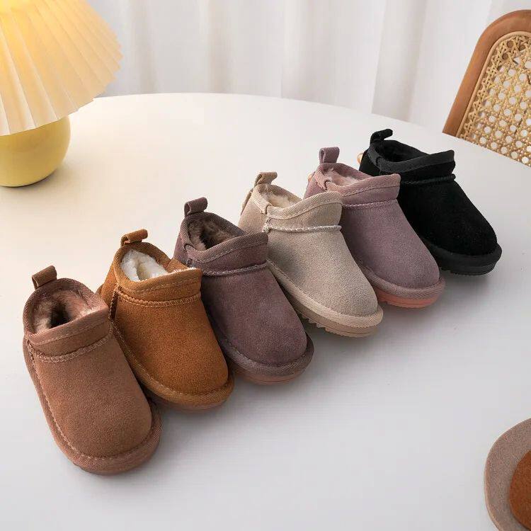 Детские ботинки девочка Geniune Leather Classic Button Snow Bo Bo 