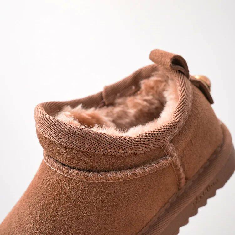 Детские ботинки девочка Geniune Leather Classic Button Snow Bo Bo 
